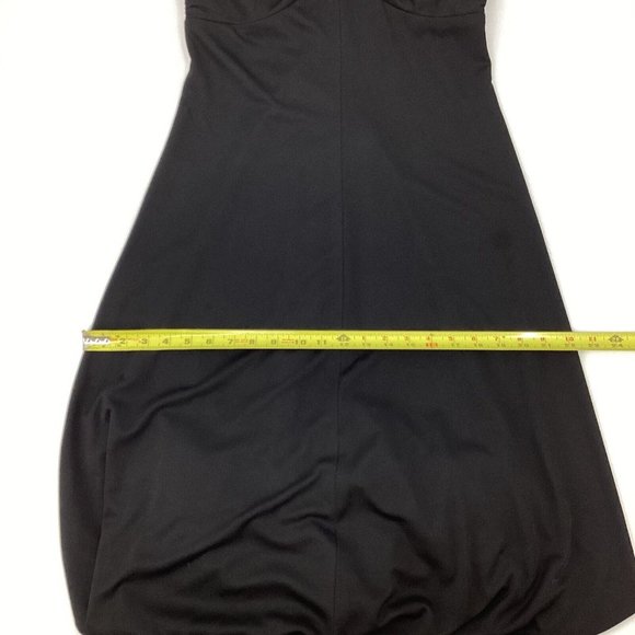 Vintage Ayres Unlimited Womens Size S/M Black Strappy 60's-70's Maxi Dress Disco - Picture 7 of 11
